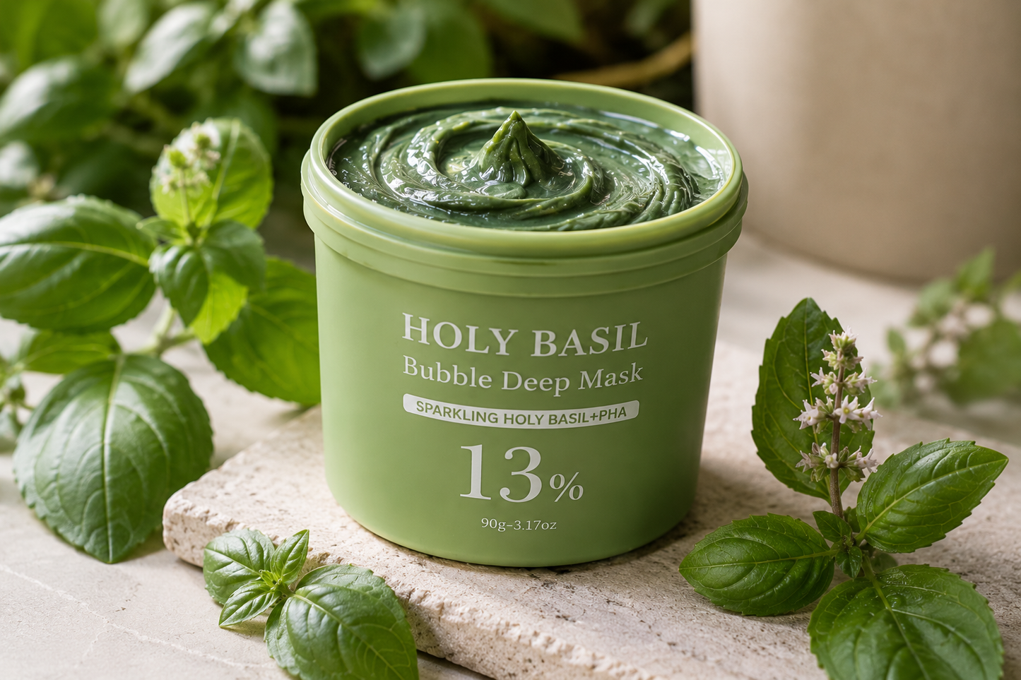 Holy Basil Bubble Deep Mask — Maschera a Bolle Purificante (90g)