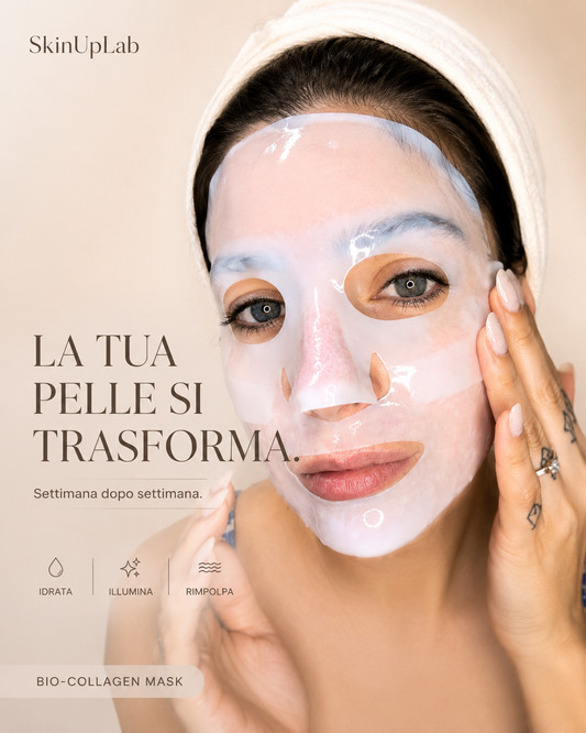 Maschera Bio-Collagene Riduci Rughe del 75% dopo 1 sola applicazione