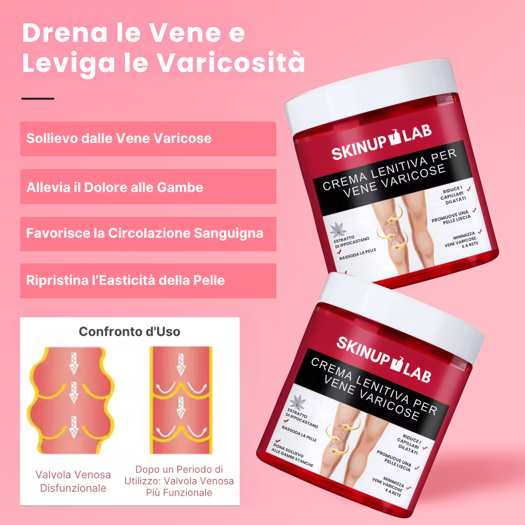 Crema gambe per eliminare definitivamente le vene varicose (80g)
