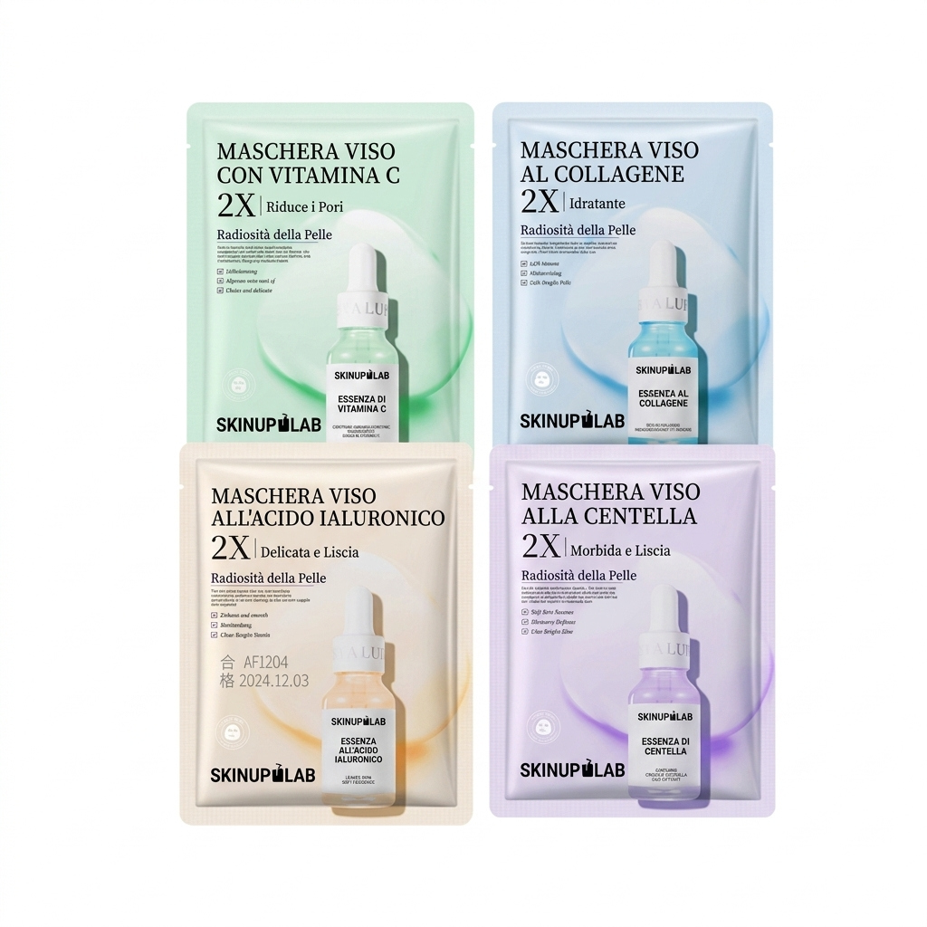 Maschere viso ultraidratanti per un'idratazione profonda della pelle - Confezione da 4