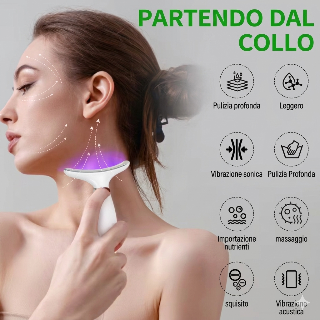 Dispositivo lifting di bellezza per una pelle dall’aspetto più tonico