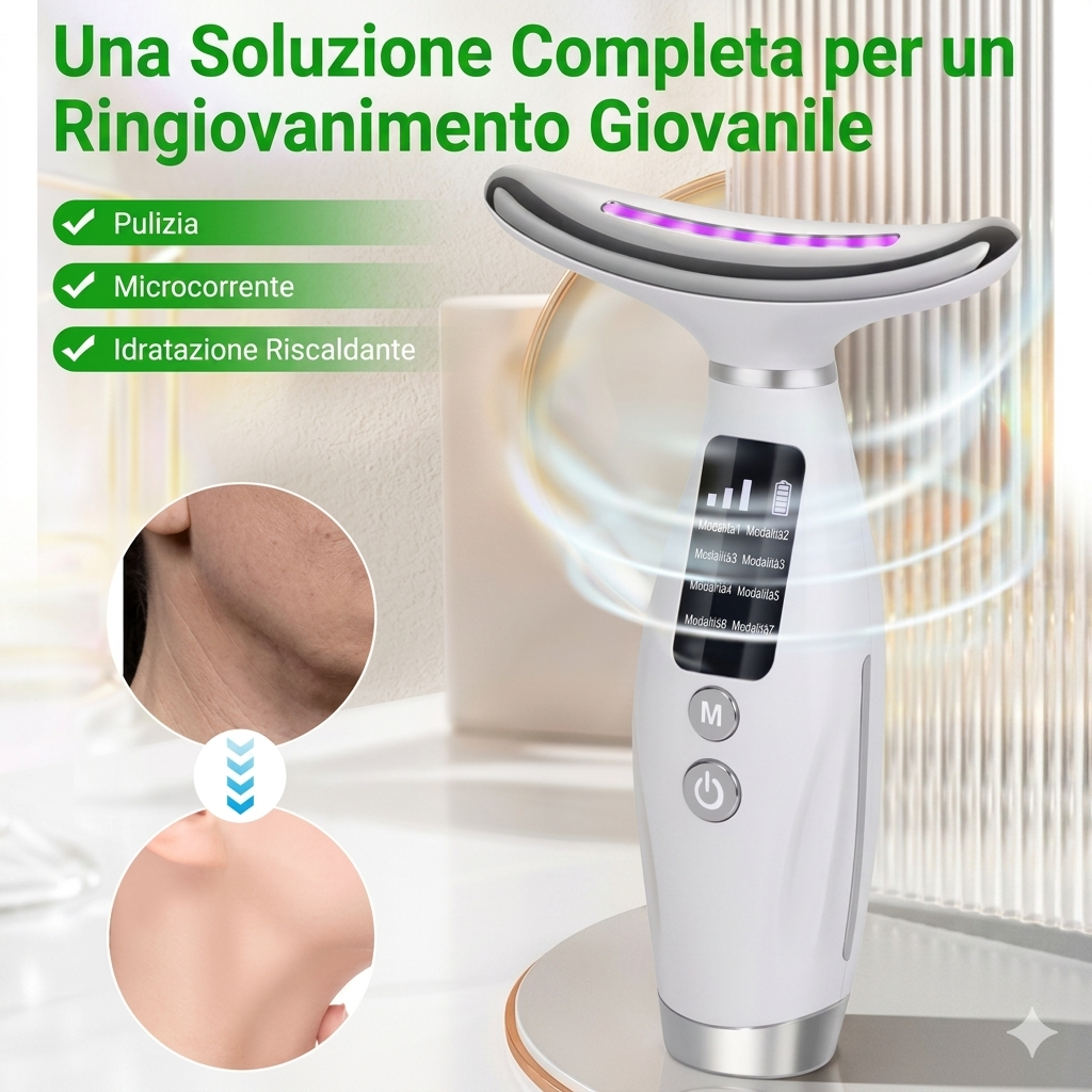 Dispositivo lifting di bellezza per una pelle dall’aspetto più tonico