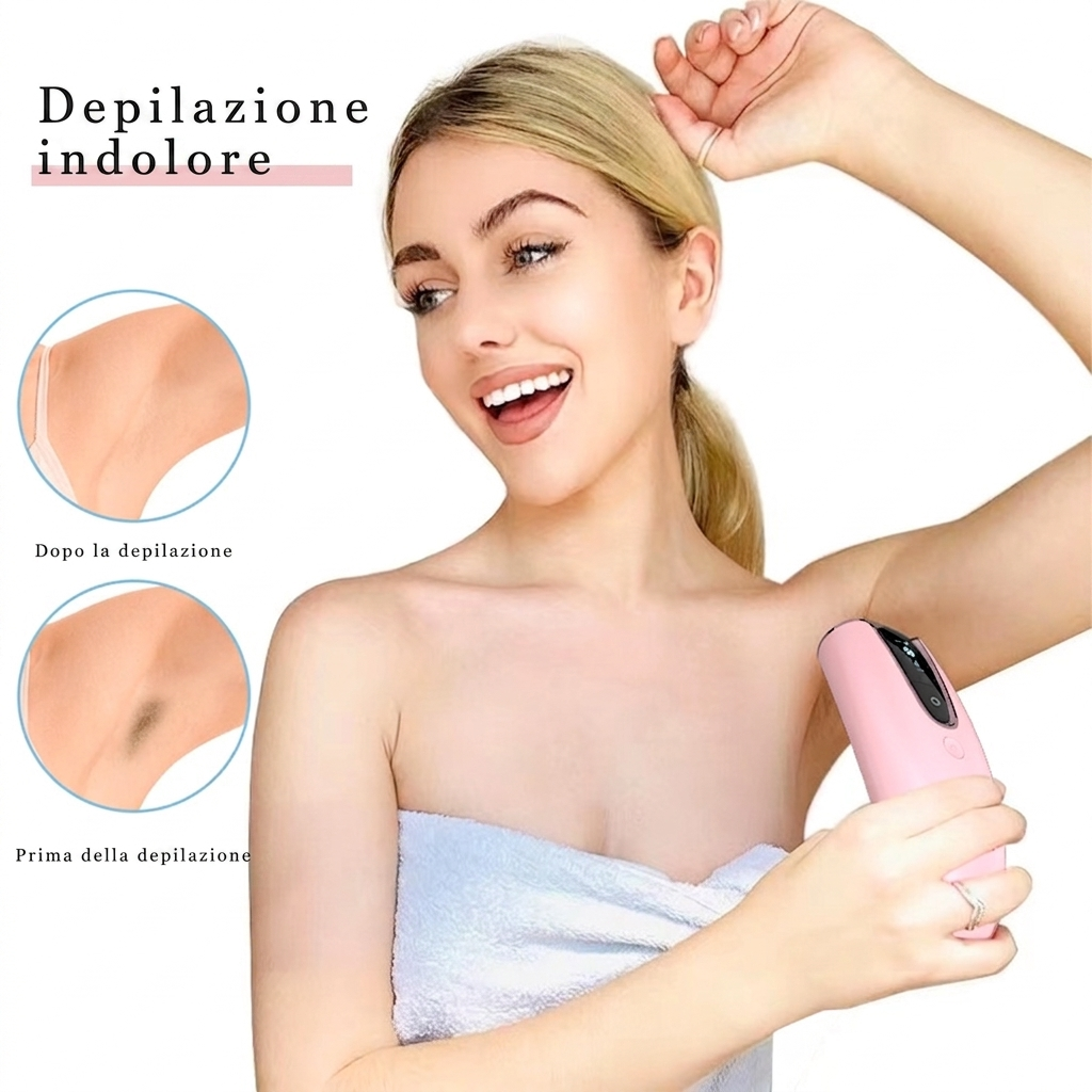 Dispositivo IPL elettrico per una pelle morbida e senza peli