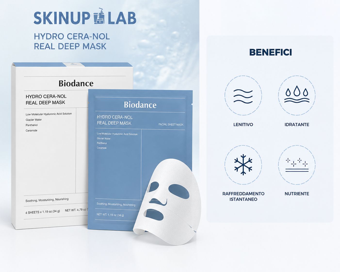 Maschera all'Hydro Cera-nol Koreana (4 Trattamenti)